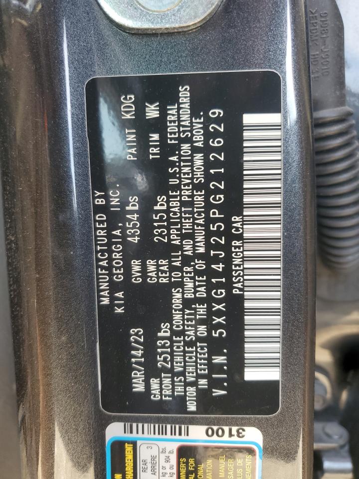 2023 Kia K5 Lxs VIN: 5XXG14J25PG212629 Lot: 87296035