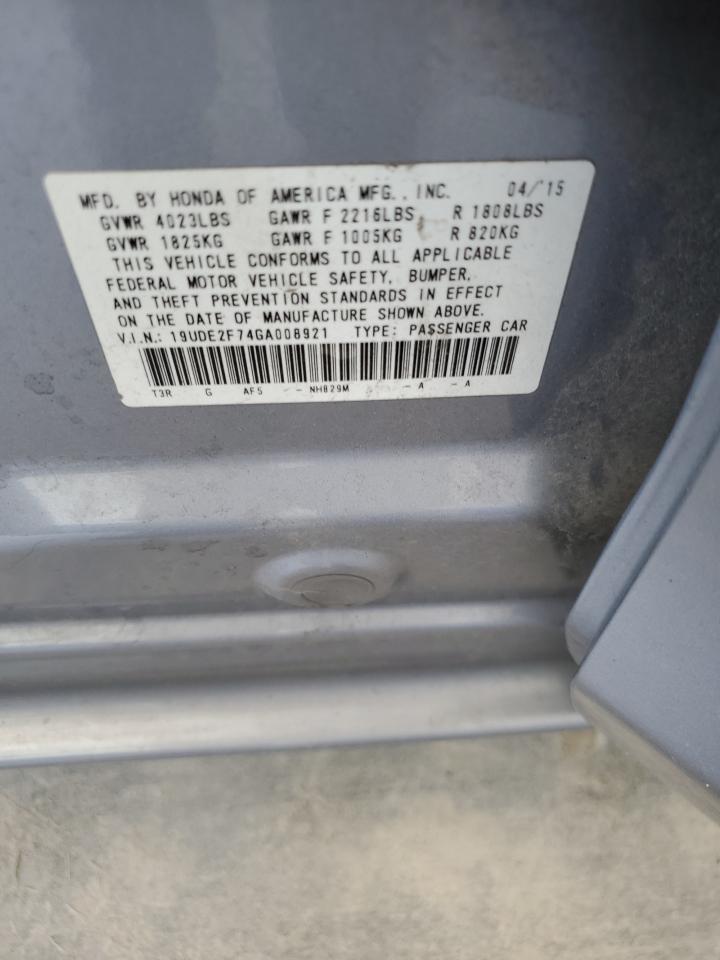 2016 Acura Ilx Premium VIN: 19UDE2F74GA008921 Lot: 86811625