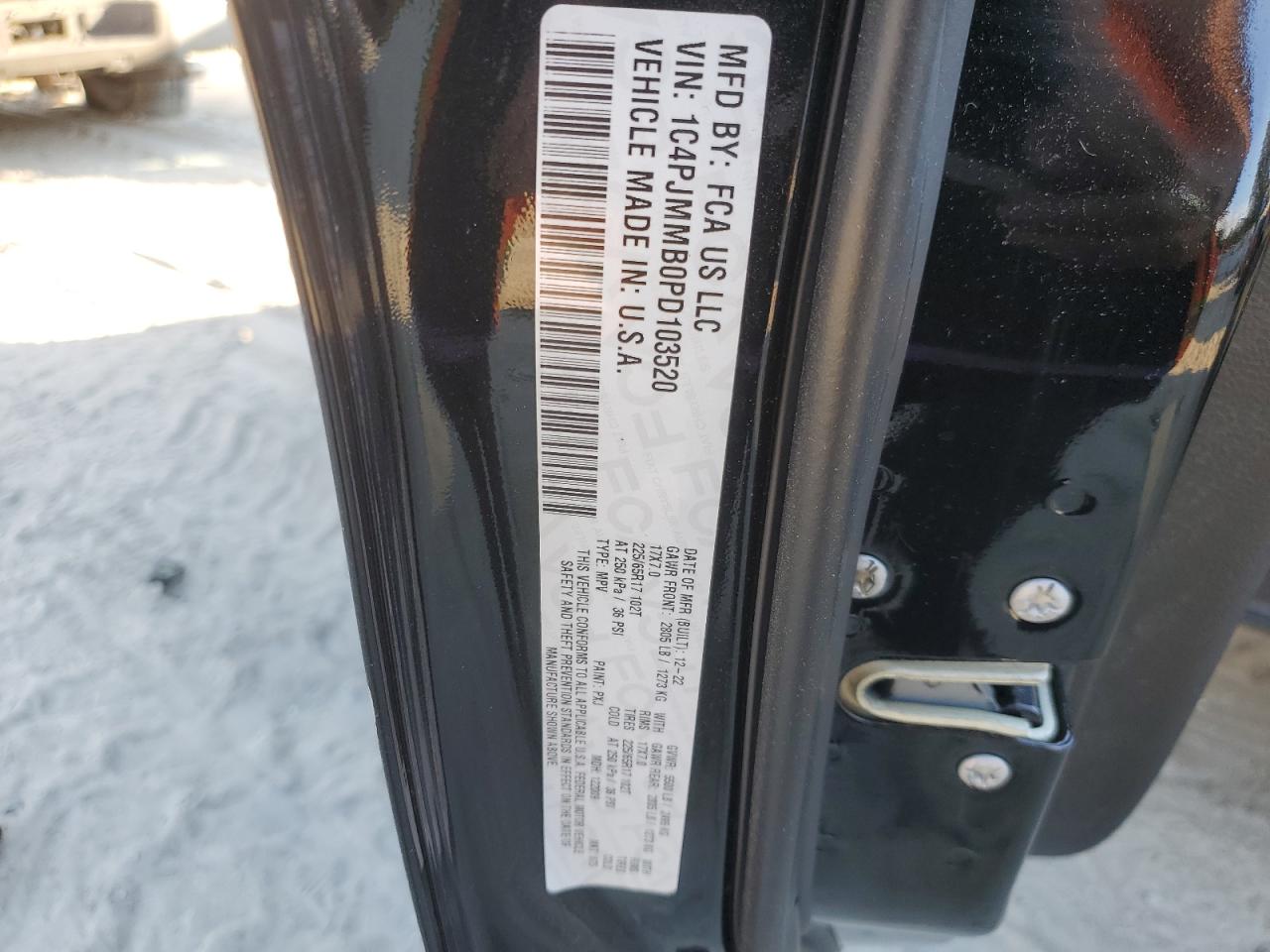 2023 Jeep Cherokee Altitude Lux VIN: 1C4PJMMB0PD103520 Lot: 87125115