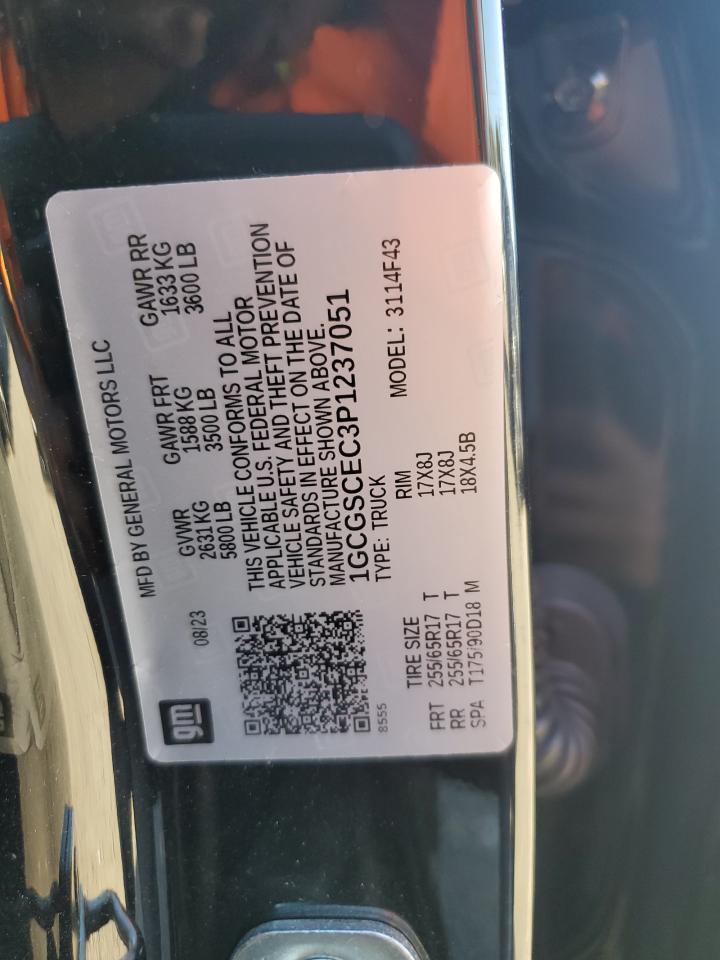 2023 Chevrolet Colorado Lt VIN: 1GCGSCEC3P1237051 Lot: 86711495