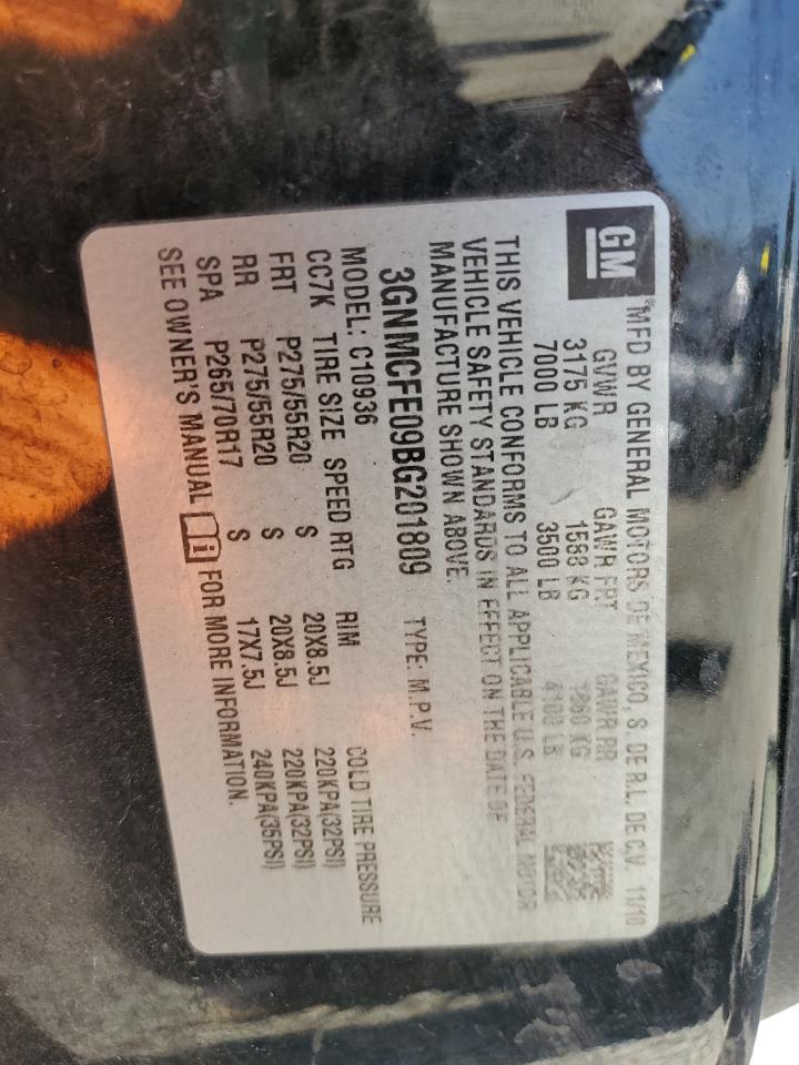 2011 Chevrolet Avalanche Lt VIN: 3GNMCFE09BG201809 Lot: 85379535