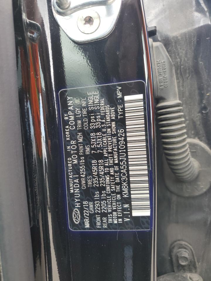 2018 Hyundai Kona Limited VIN: KM8K3CA55JU109426 Lot: 86309965