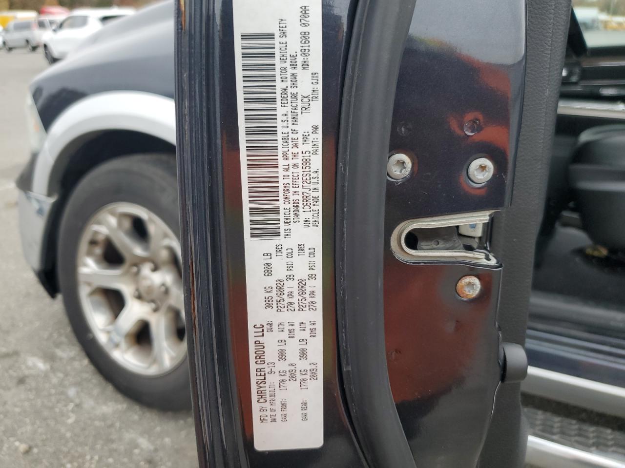 2014 Ram 1500 Laramie VIN: 1C6RR7JT2ES159815 Lot: 85410795