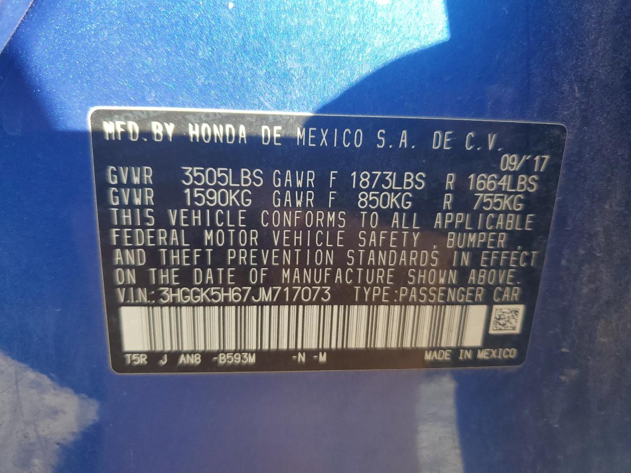 2018 Honda Fit Sport VIN: 3HGGK5H67JM717073 Lot: 85506105