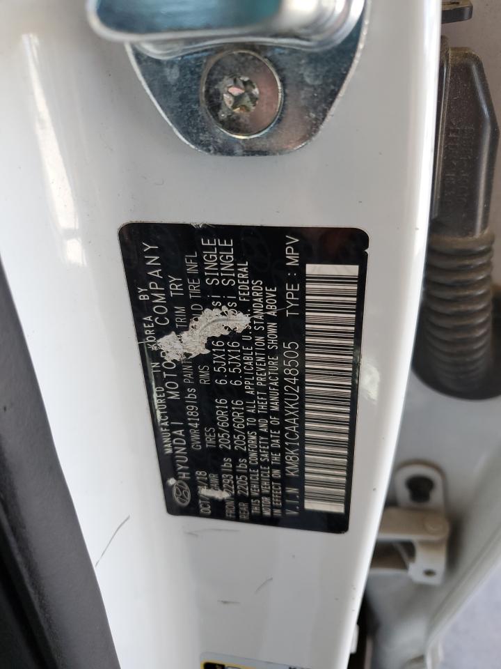 2019 Hyundai Kona Se VIN: KM8K1CAAXKU248505 Lot: 84899675