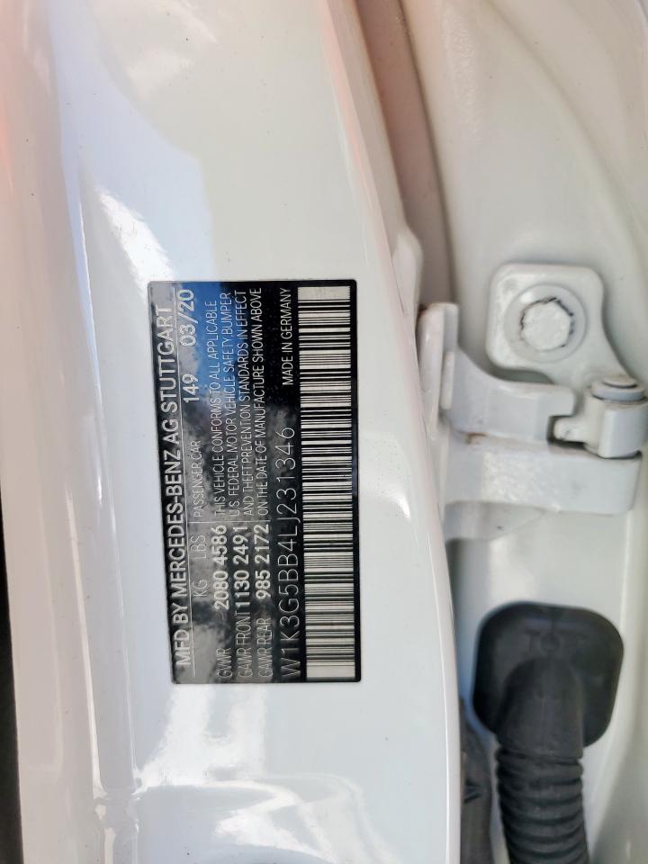 2020 Mercedes-Benz A 35 Amg VIN: W1K3G5BB4LJ231346 Lot: 82275765