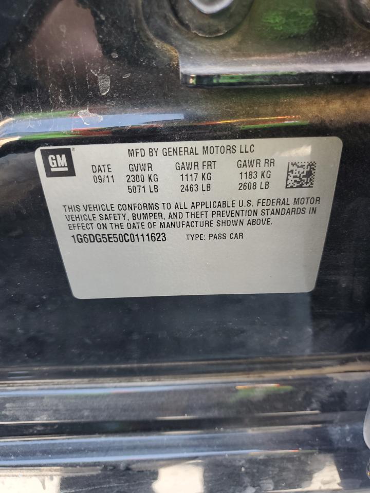 2012 Cadillac Cts Luxury Collection VIN: 1G6DG5E50C0111623 Lot: 82264255