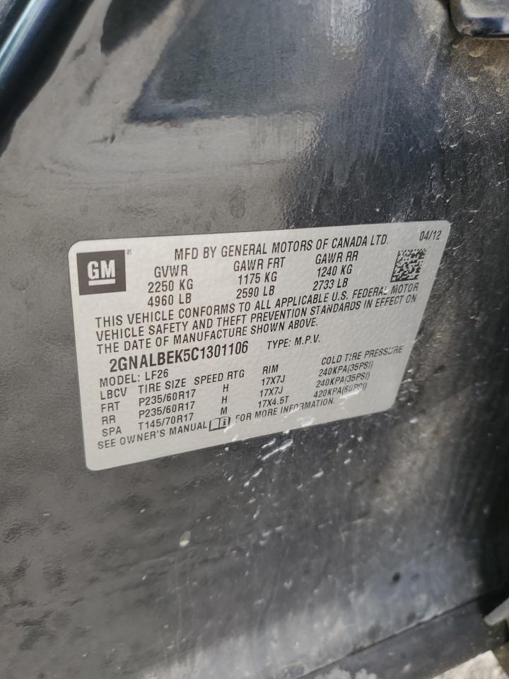 2012 Chevrolet Equinox Ls VIN: 2GNALBEK5C1301106 Lot: 82193235