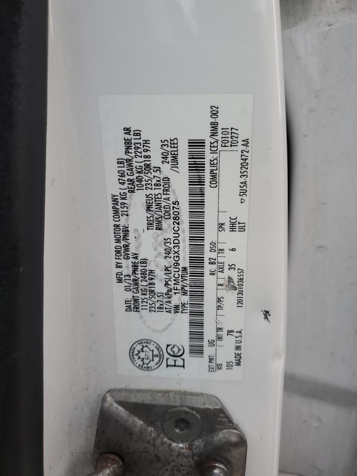 2013 Ford Escape Se VIN: 1FMCU9GX3DUC28075 Lot: 86545285