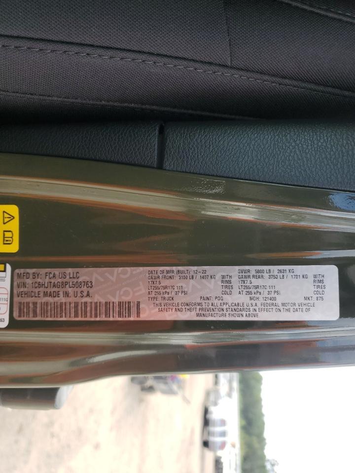 2023 Jeep Gladiator Sport VIN: 1C6HJTAG8PL508763 Lot: 82351925