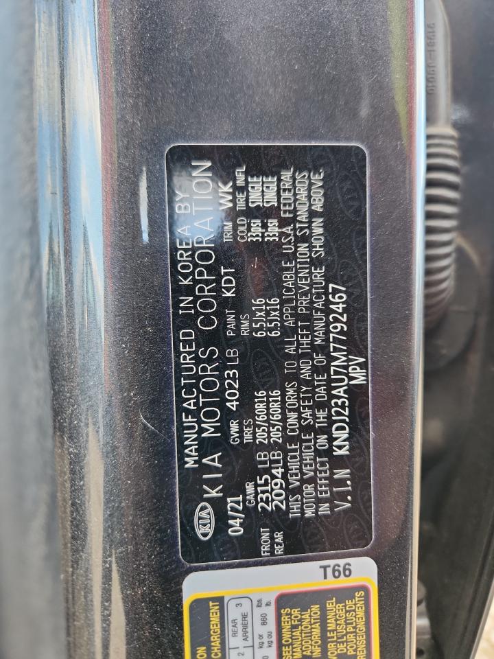 2021 Kia Soul Lx VIN: KNDJ23AU7M7792467 Lot: 86228565