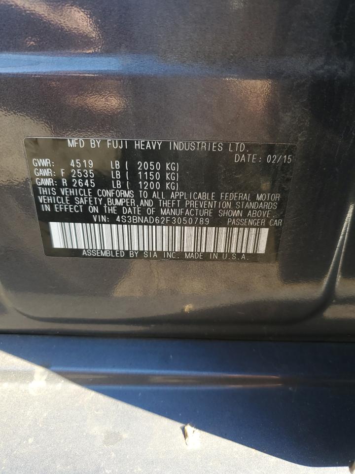 2015 Subaru Legacy 2.5I Premium VIN: 4S3BNAD62F3050789 Lot: 84451265