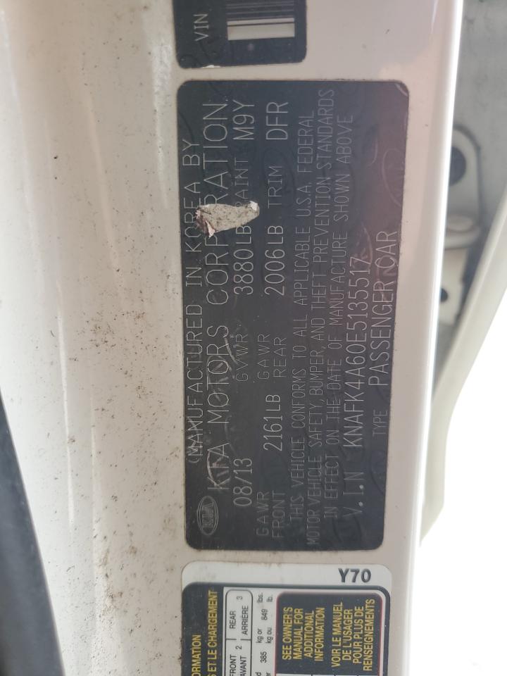 2014 Kia Forte Lx VIN: KNAFK4A60E5135517 Lot: 82435585