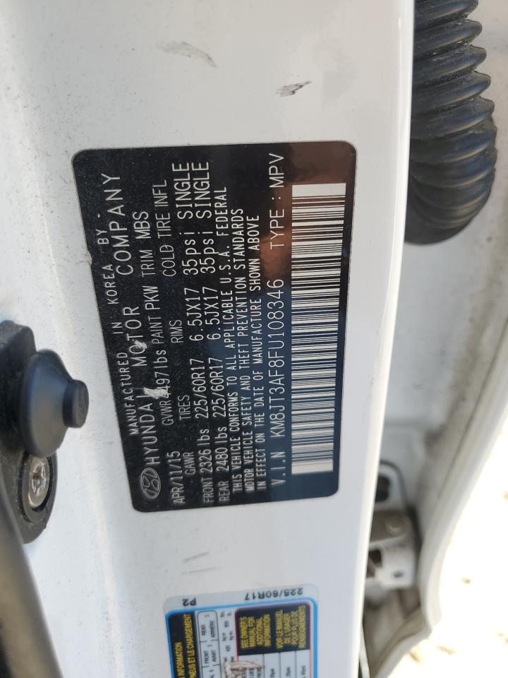 2015 Hyundai Tucson Gls VIN: KM8JT3AF8FU108346 Lot: 81932345