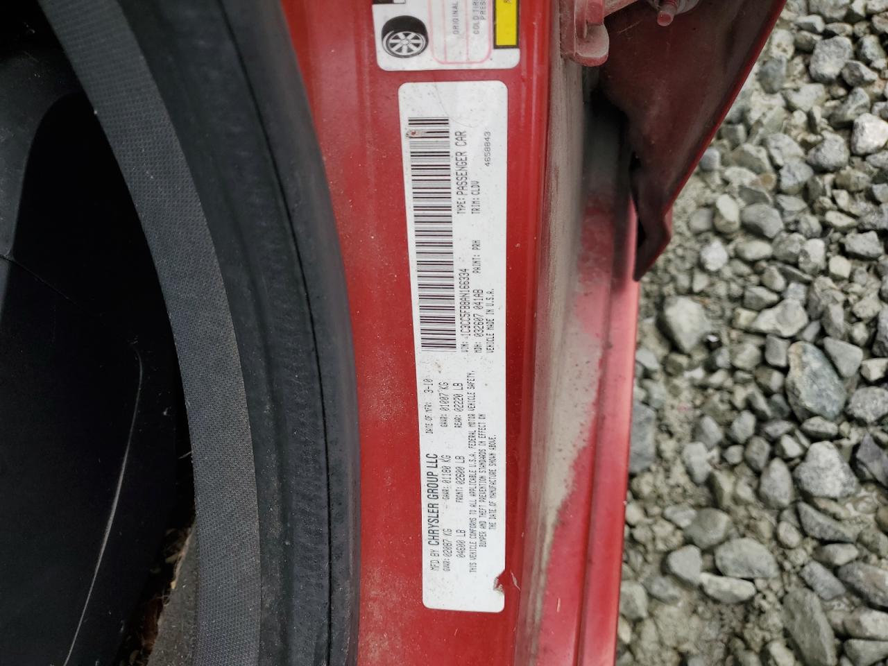 2010 Chrysler Sebring Limited VIN: 1C3CC5FB8AN166334 Lot: 82759565