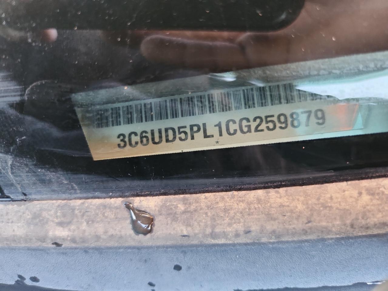 2012 Dodge Ram 2500 Longhorn VIN: 3C6UD5PL1CG259879 Lot: 89715555