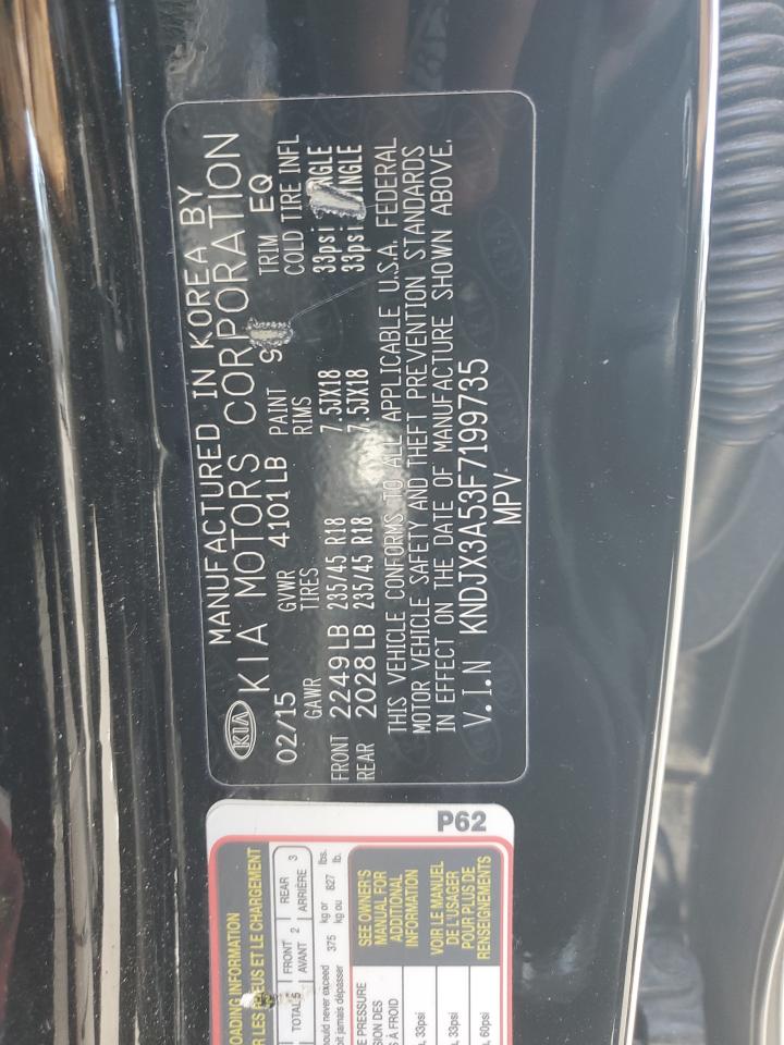 2015 Kia Soul ! VIN: KNDJX3A53F7199735 Lot: 85332365