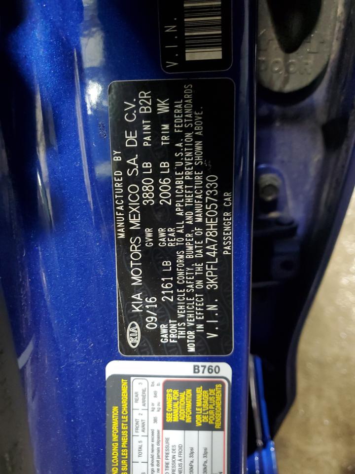 2017 Kia Forte Lx VIN: 3KPFL4A78HE057330 Lot: 89707735