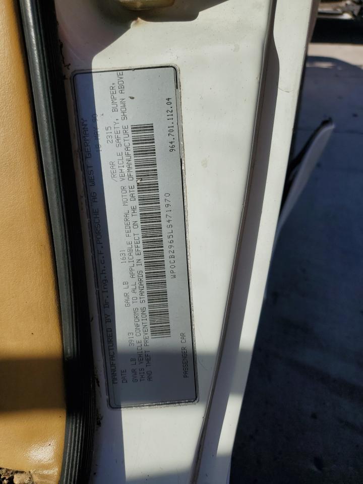 1990 Porsche 911 Carrera 2 VIN: WP0CB2965LS471970 Lot: 90345375