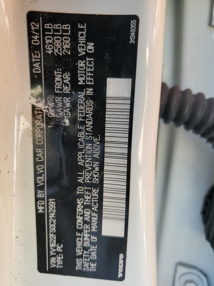 2012 Volvo S60 T5 VIN: YV1622FS0C2142991 Lot: 86555205