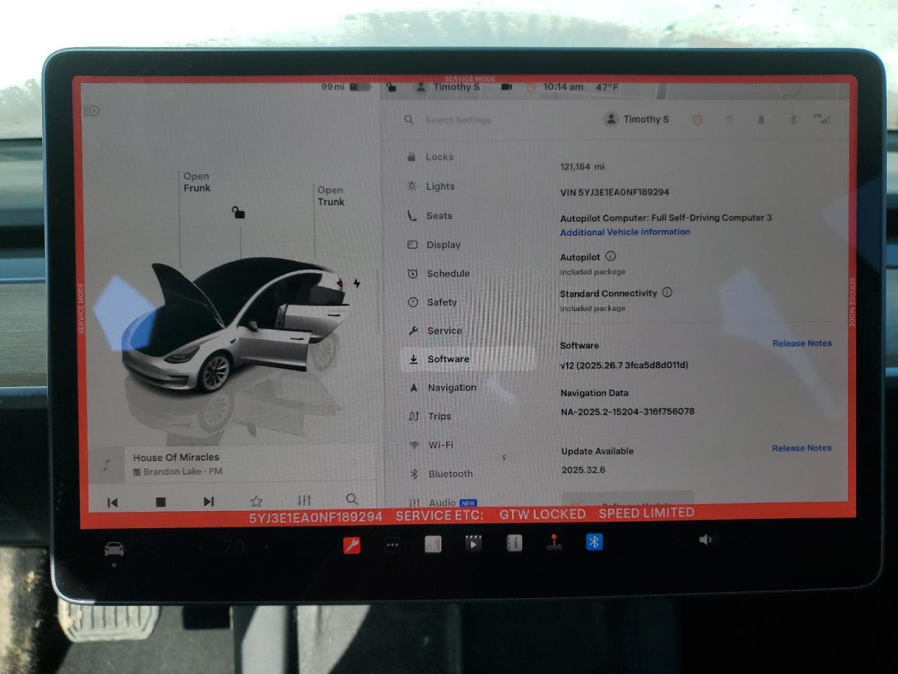 2022 Tesla Model 3 VIN: 5YJ3E1EA0NF189294 Lot: 85572505