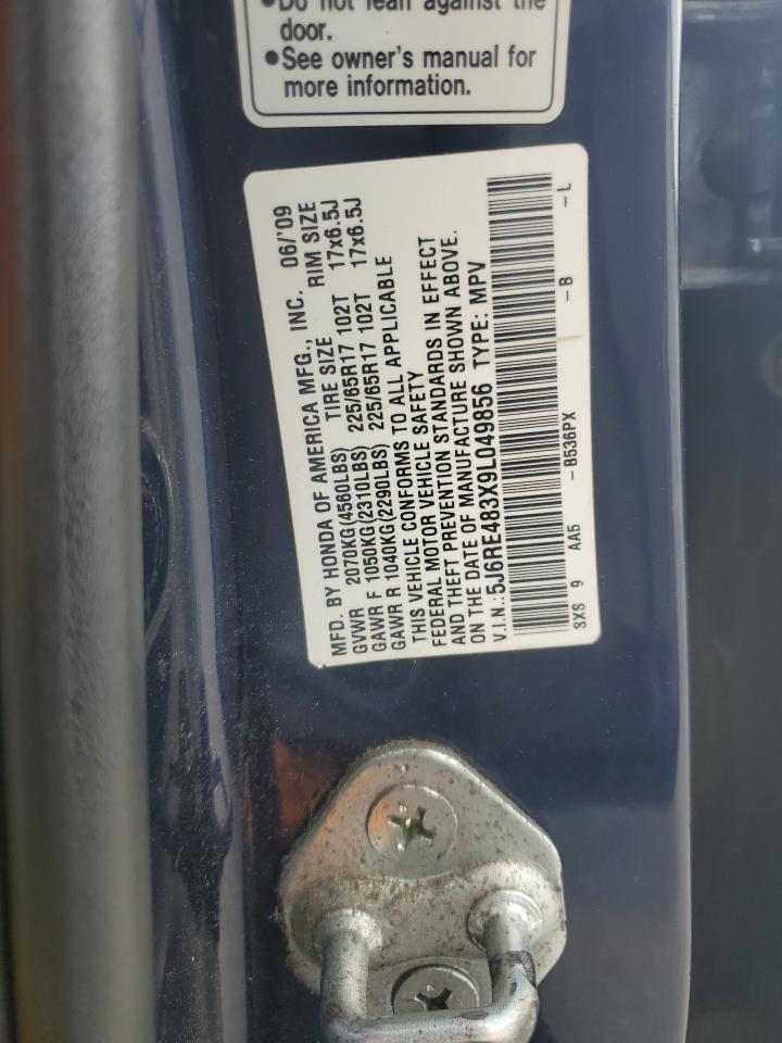 2009 Honda Cr-V Lx VIN: 5J6RE483X9L049856 Lot: 85288835