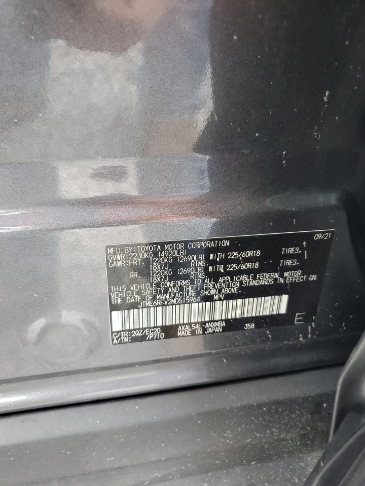 2021 Toyota Rav4 Xse VIN: JTME6RFV2MD515964 Lot: 85677865