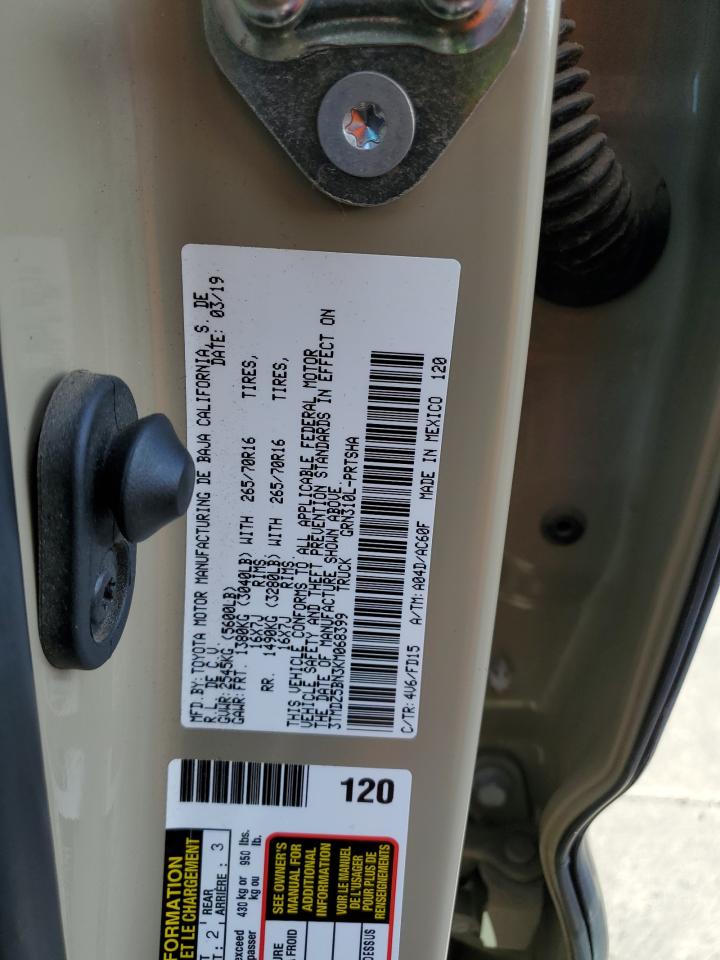 2019 Toyota Tacoma Double Cab VIN: 3TMDZ5BN3KM068399 Lot: 86702205