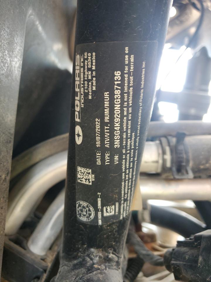 2022 Polaris Rzr Turbo R 4 Premium VIN: 3NSG4K920NG387136 Lot: 90099385