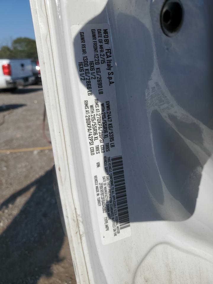 2015 Ram Promaster City Slt VIN: ZFBERFBT3F6A04562 Lot: 84022105