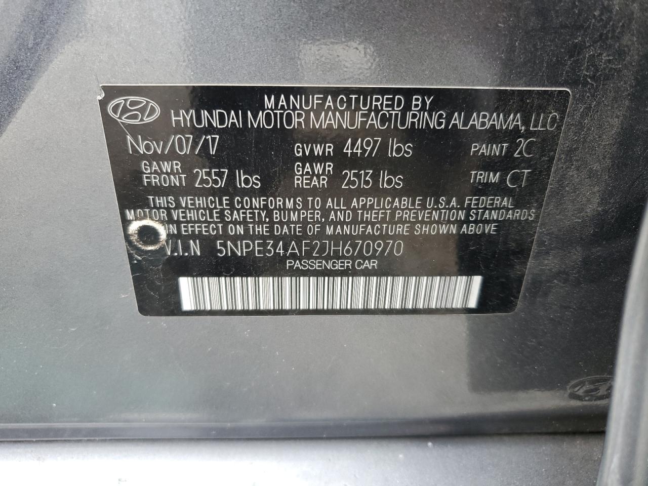 2018 Hyundai Sonata Sport VIN: 5NPE34AF2JH670970 Lot: 82247595