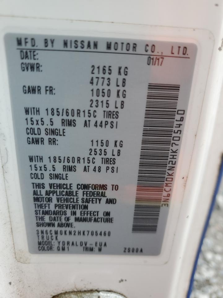 2017 Nissan Nv200 2.5S VIN: 3N6CM0KN2HK705460 Lot: 90014385