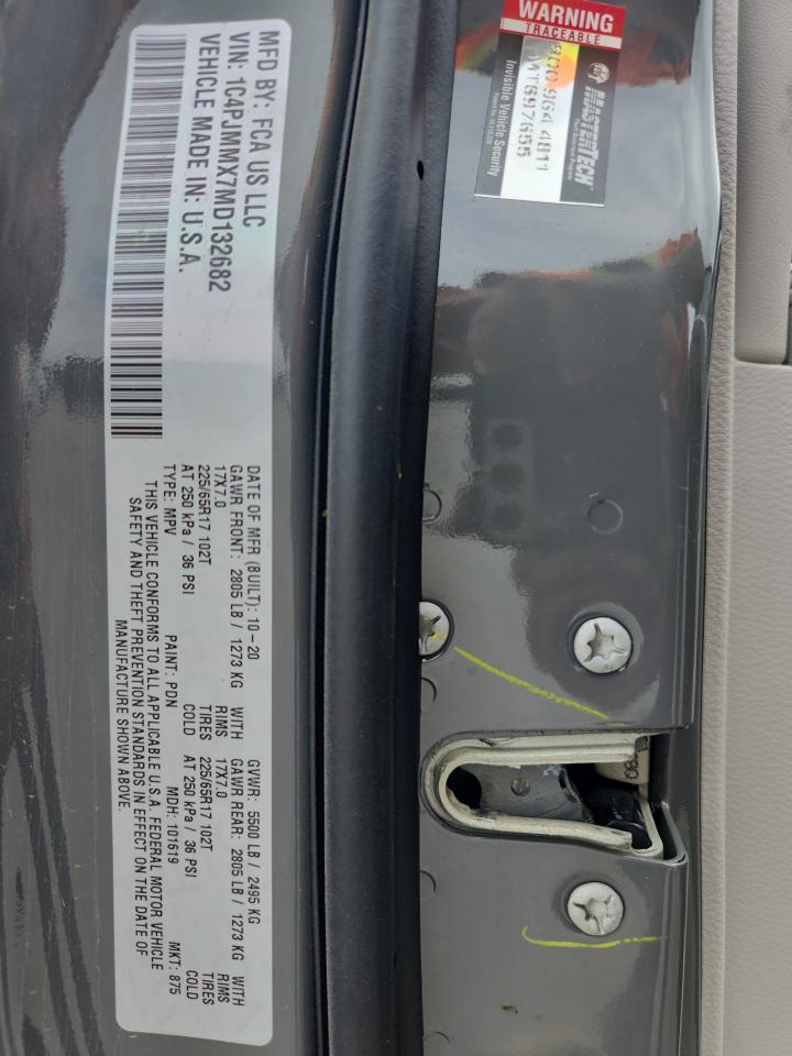 2021 Jeep Cherokee Latitude Lux VIN: 1C4PJMMX7MD132682 Lot: 90101925