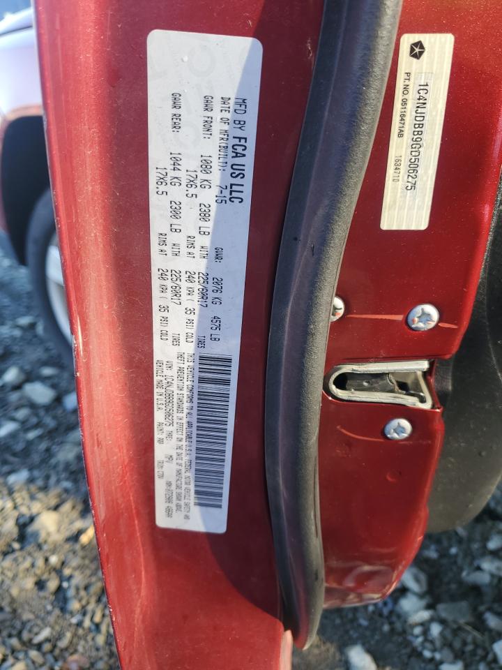 2016 Jeep Compass Sport VIN: 1C4NJDBB9GD506275 Lot: 89451055