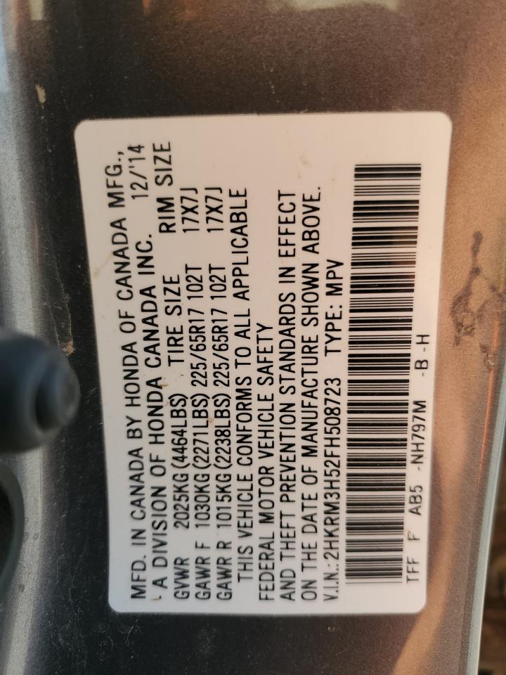 2015 Honda Cr-V Ex VIN: 2HKRM3H52FH508723 Lot: 85298885