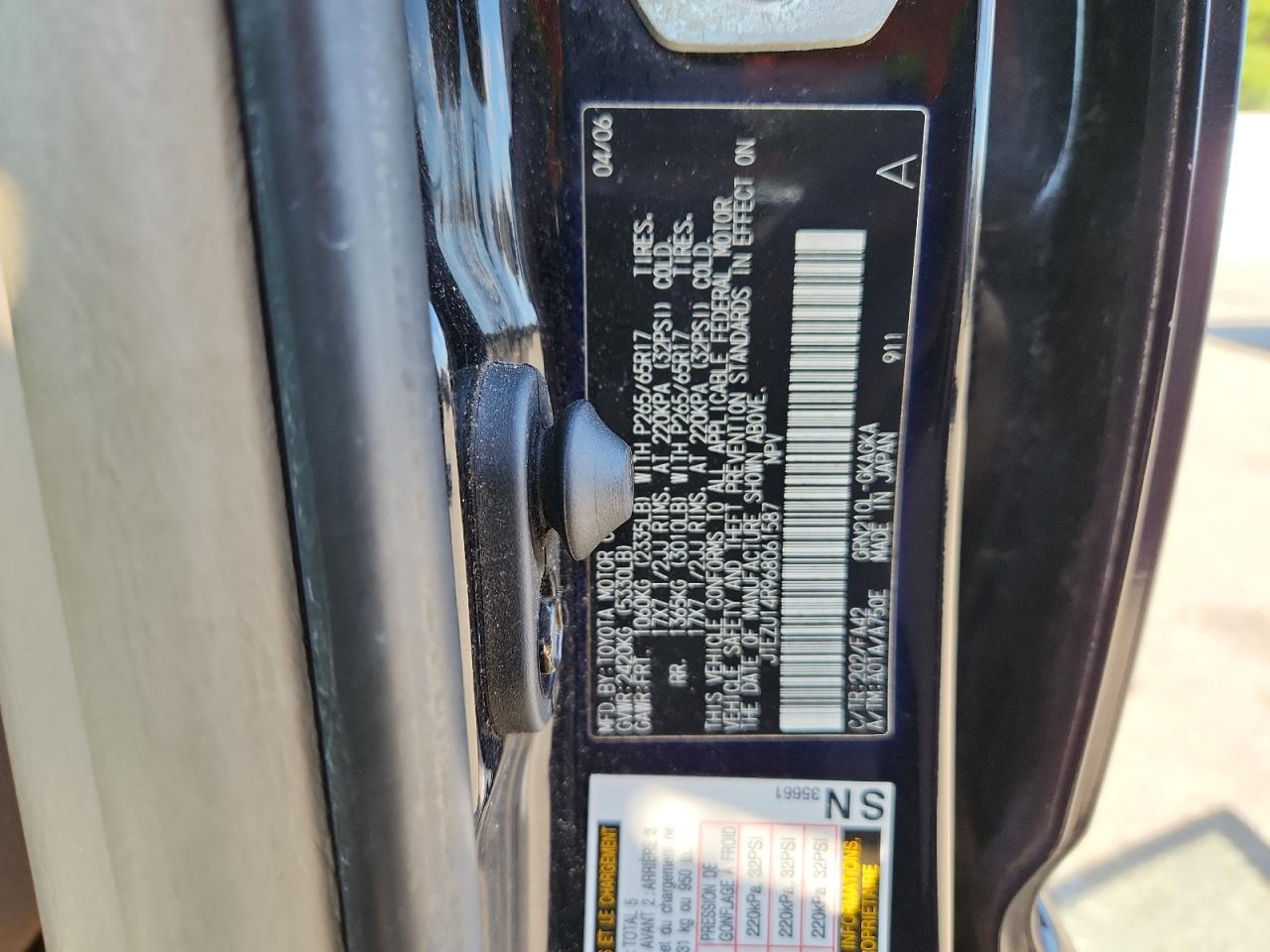 2006 Toyota 4Runner Sr5 VIN: JTEZU14R968061587 Lot: 82377745