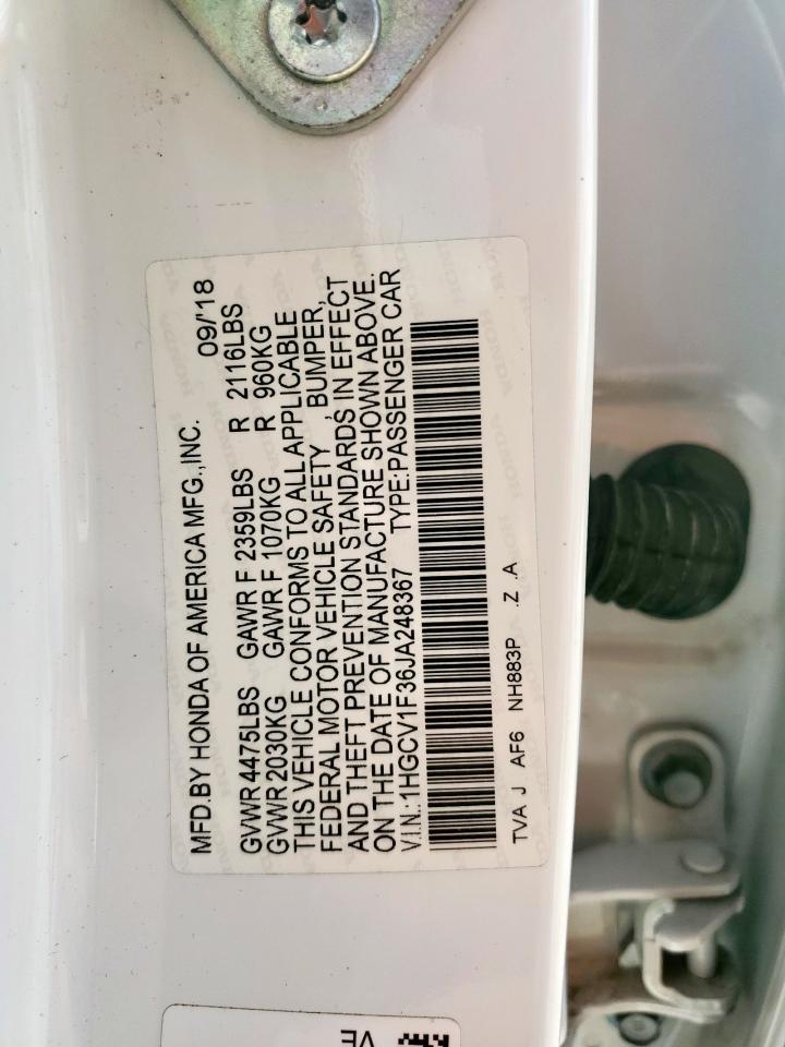 2018 Honda Accord Sport VIN: 1HGCV1F36JA248367 Lot: 82257195