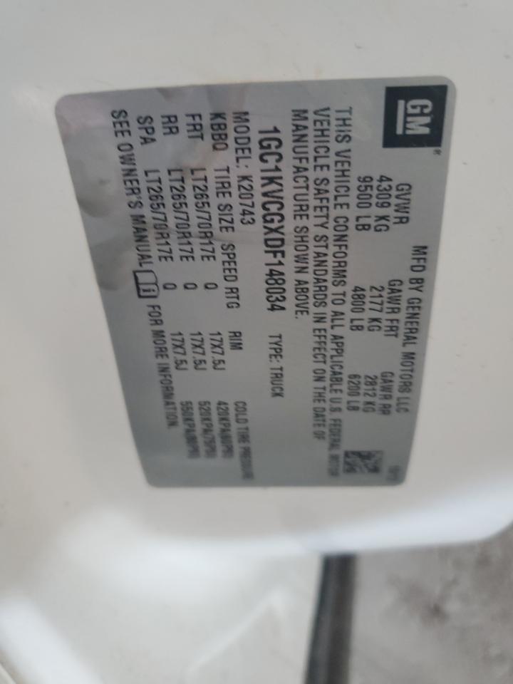 2013 Chevrolet Silverado K2500 Heavy Duty VIN: 1GC1KVCGXDF148034 Lot: 84442005