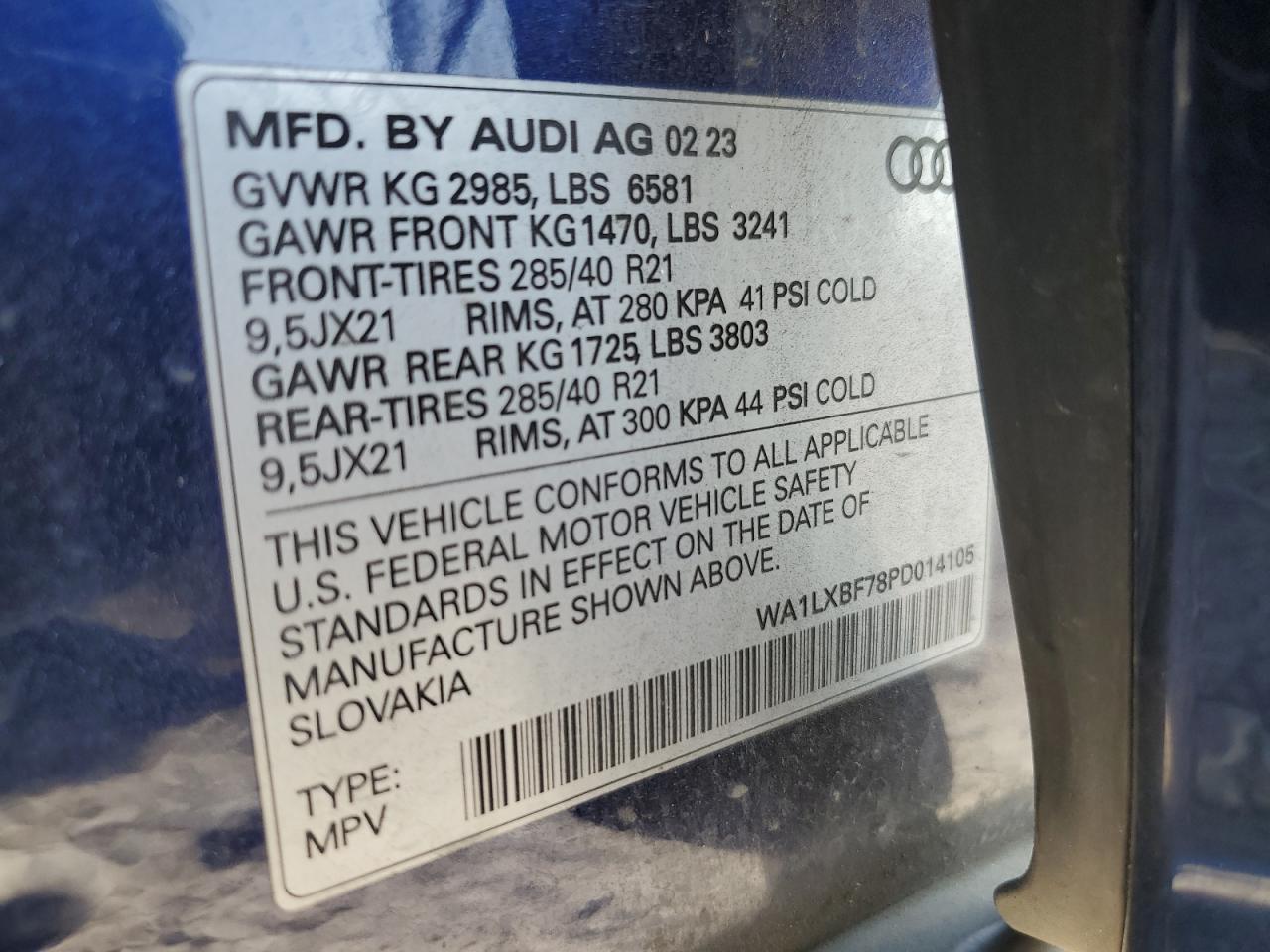 2023 Audi Q7 Premium Plus VIN: WA1LXBF78PD014105 Lot: 89658945