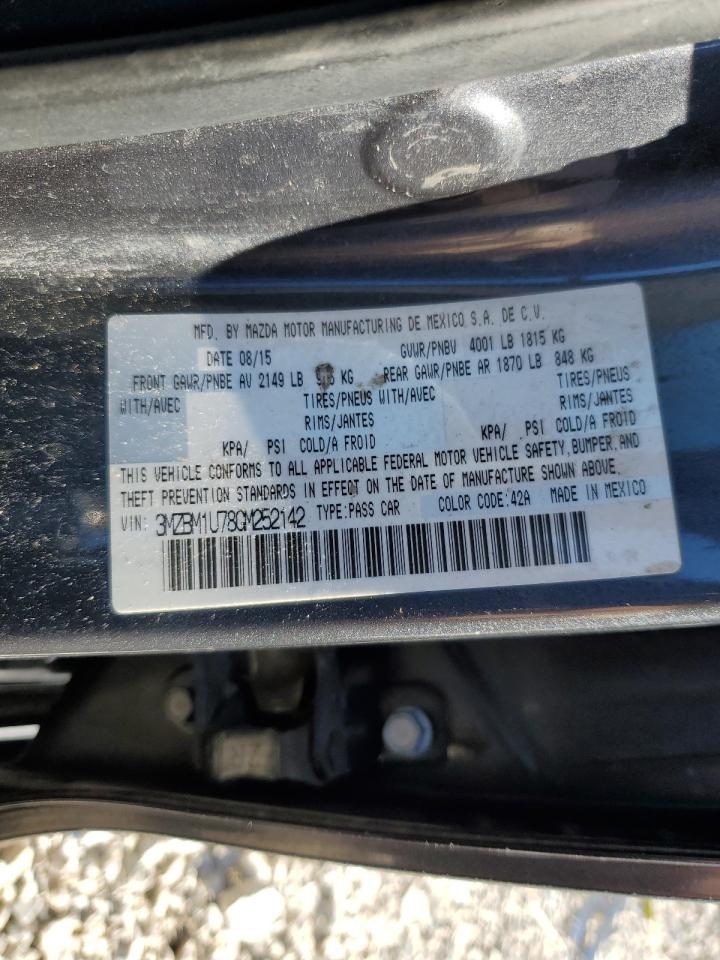 2016 Mazda 3 Sport VIN: 3MZBM1U78GM252142 Lot: 85116245