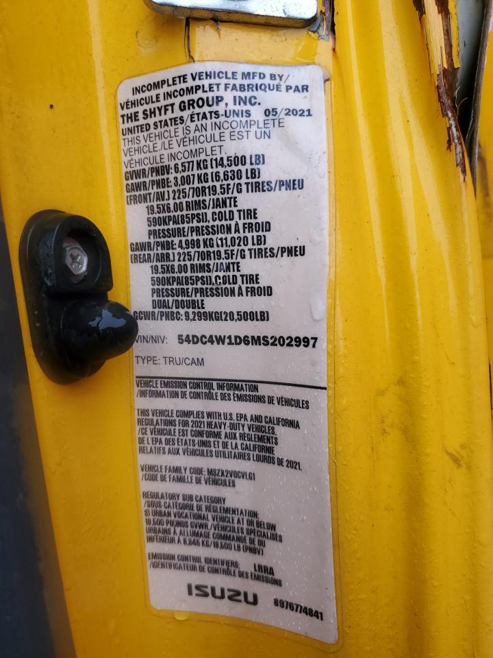 2021 Isuzu Npr Hd - Box Truck VIN: 54DC4W1D6MS202997 Lot: 85586795