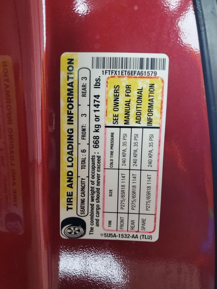 2014 Ford F150 Super Cab VIN: 1FTFX1ET6EFA61579 Lot: 85157685