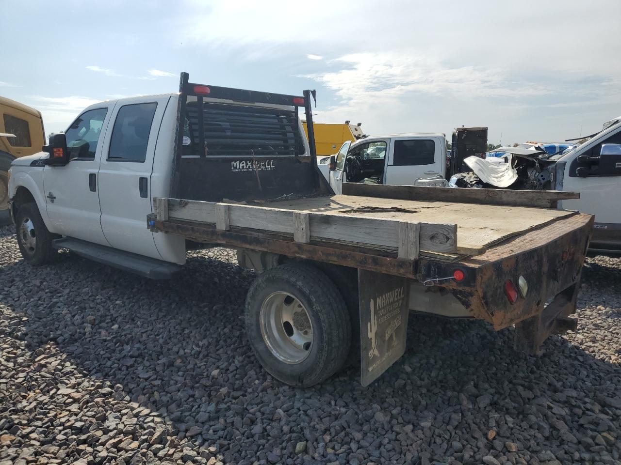 2014 Ford F350 Super Duty Flat Bed Truck white pickup diesel 1FD8W3HT6EEA91234 photo #4