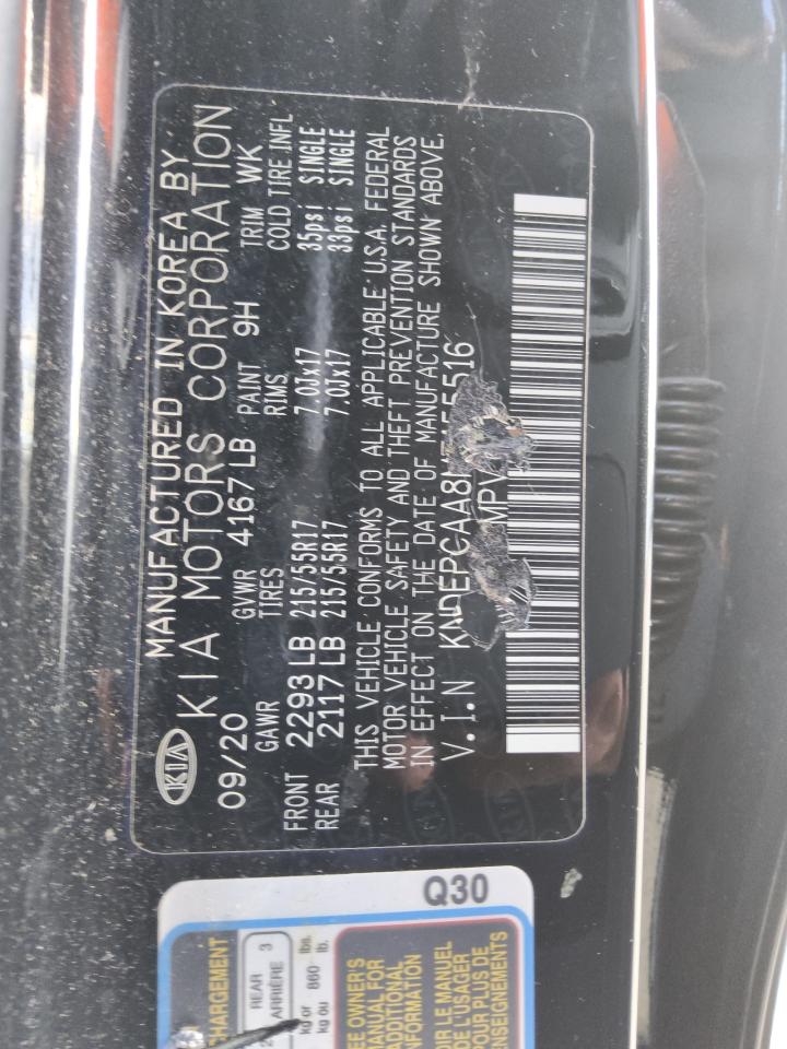 2021 Kia Seltos Lx VIN: KNDEPCAA8M7155516 Lot: 91085885