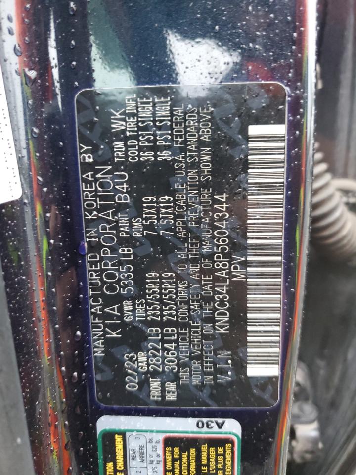 2023 Kia Ev6 Light VIN: KNDC34LA8P5604344 Lot: 86066265