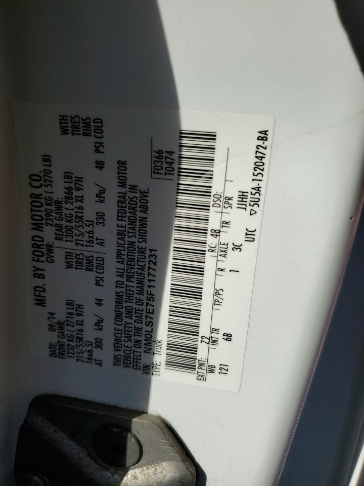 2015 Ford Transit Connect Xl VIN: NM0LS7E75F1177231 Lot: 84536775