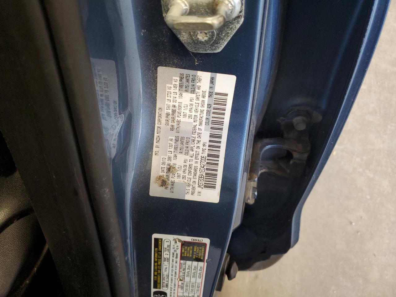 2014 Mazda Cx-9 Sport VIN: JM3TB3BA1E0427006 Lot: 84745235