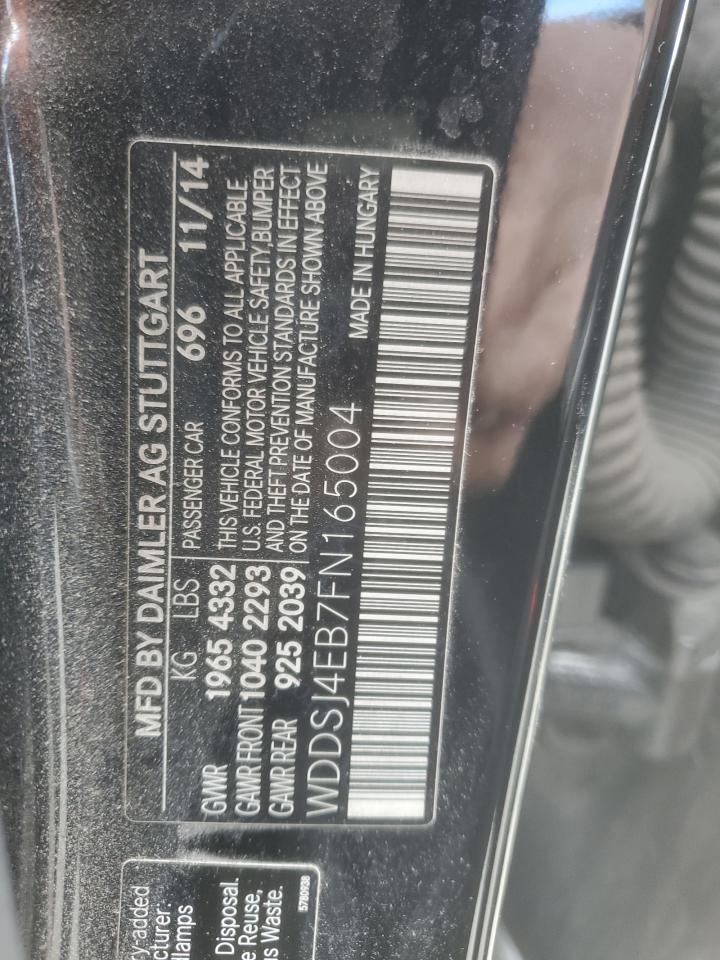 2015 Mercedes-Benz Cla 250 VIN: WDDSJ4EB7FN165004 Lot: 86221805