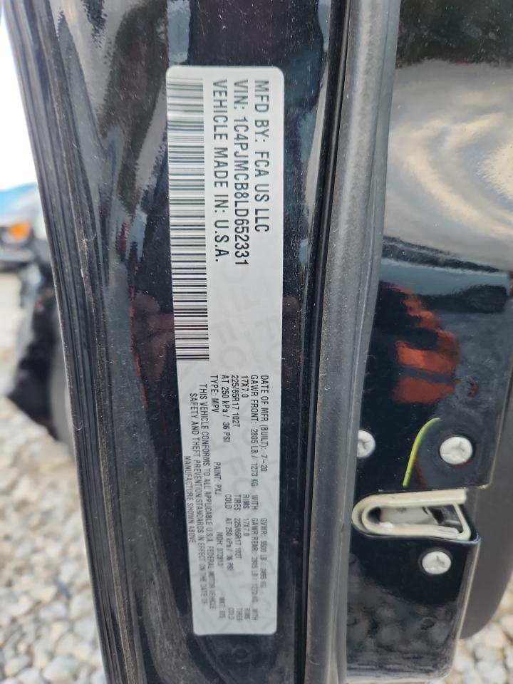 2020 Jeep Cherokee Latitude VIN: 1C4PJMCB8LD652331 Lot: 86619475