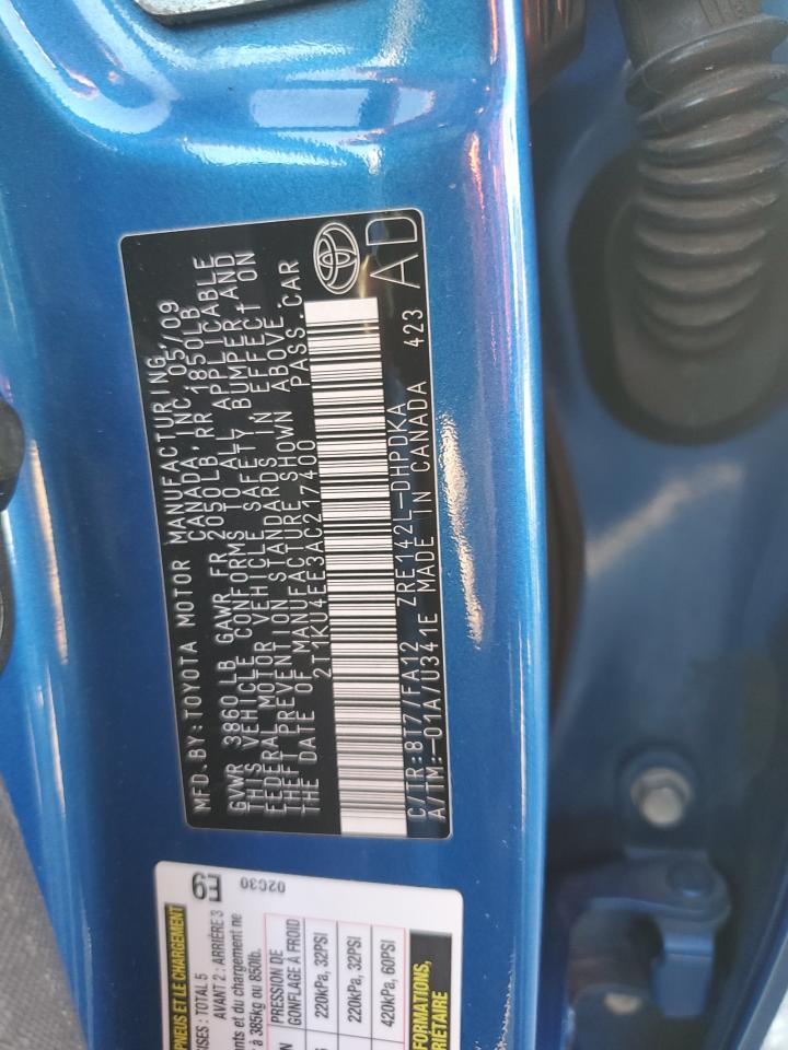 2010 Toyota Corolla Matrix VIN: 2T1KU4EE3AC217400 Lot: 86857495